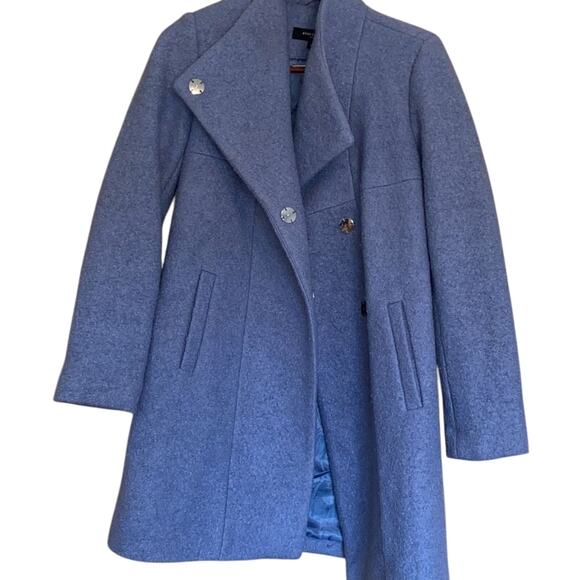 Kenneth Cole Women's Asymmetrical Pressed Boucle Wool-Blend Coat - Picture 4 of 11